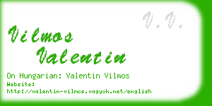 vilmos valentin business card